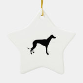 Greyhound-Silhouette Keramikornament (Hinten)
