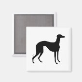 Greyhound-Silhouette Magnet (Vorderseite/Rückseite)