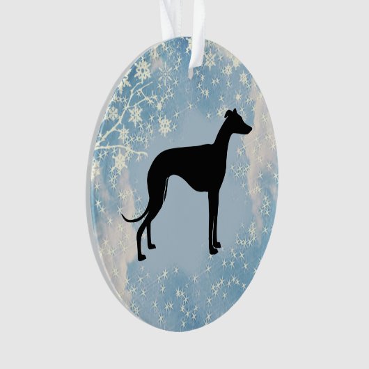 Greyhound-Silhouette Ornament (Vorderseite)