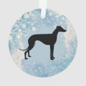 Greyhound-Silhouette Ornament (Rückseite)