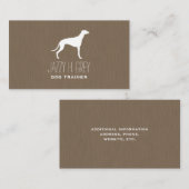 Greyhound-Silhouette Visitenkarte (Vorne/Hinten)