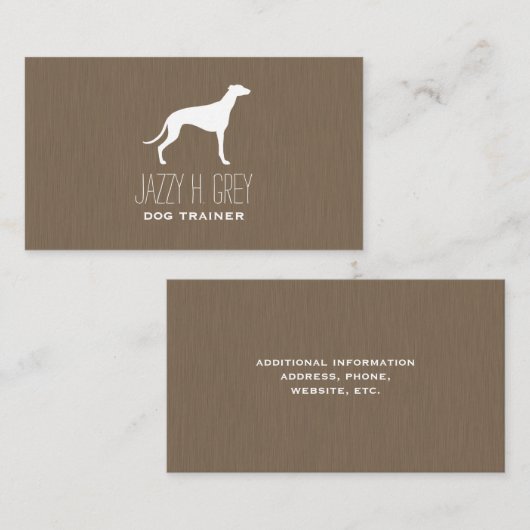 Greyhound-Silhouette Visitenkarte (Vorne/Hinten)