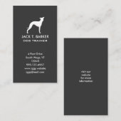 Greyhound-Silhouette Visitenkarte (Vorne/Hinten)