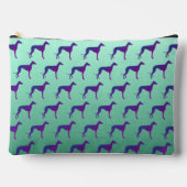 Greyhound-Silhouette Zubehörtasche (Vorderseite)