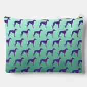 Greyhound-Silhouette Zubehörtasche (Rückseite)