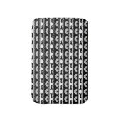 Greyhound Silhouetten Schwarz-weiß Art Deco Fan Badematte (Vorderseite Vertikal)