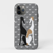 Greyhound Sisters Illustration Phone Case (Rückseite)