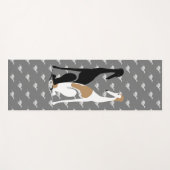 Greyhound Sisters Illustration Yoga Mat Yogamatte (Vorderseite (Horizontal))
