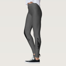 Greyhound Sitting Leggings - Dunkelgrau