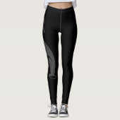 Greyhound Sitting Leggings - Mittelgrau (Vorderseite)