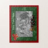 Greyhound Sleigh Holiday Ihr Foto Puzzle (Vertikal)