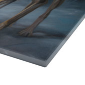 Greyhound Snowy Sleigh Weihnachtsdekor Schneidebrett (Ecke)