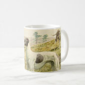 Greyhound-Tasse mit antikem Druck Kaffeetasse (VorderseiteRechts)