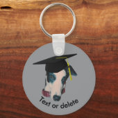 Greyhound The Graduate Funny Dog Personalized  Schlüsselanhänger (Rückseite)
