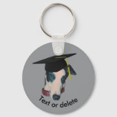 Greyhound The Graduate Funny Dog Personalized  Schlüsselanhänger (Rückseite)