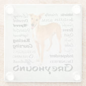 Greyhound Tracks Glass Untersetzer (Rückseite)