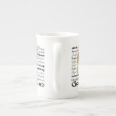 Greyhound Tracks Knochen-China Tasse (Rückseite)