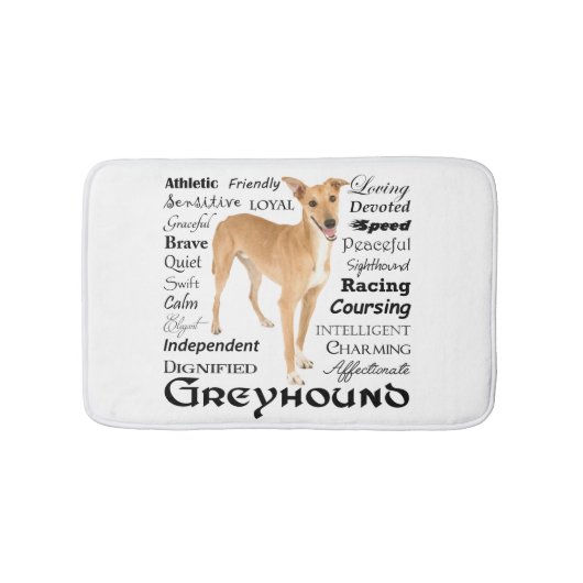 Greyhound Traits Bathmat Badematte (Vorderseite)