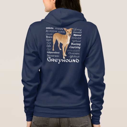 Greyhound Traits Hoodie (Rückseite)