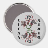 Greyhound Trio Hearts Dog Geschirrspülmaschine Mag Magnet (Vorderseite/Rückseite)