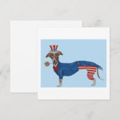 Greyhound Uncle Sam Dankeskarte (Vorne/Hinten)