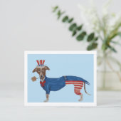 Greyhound Uncle Sam Postkarte (Stehend Vorderseite)