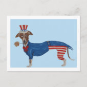 Greyhound Uncle Sam Postkarte (Vorderseite)