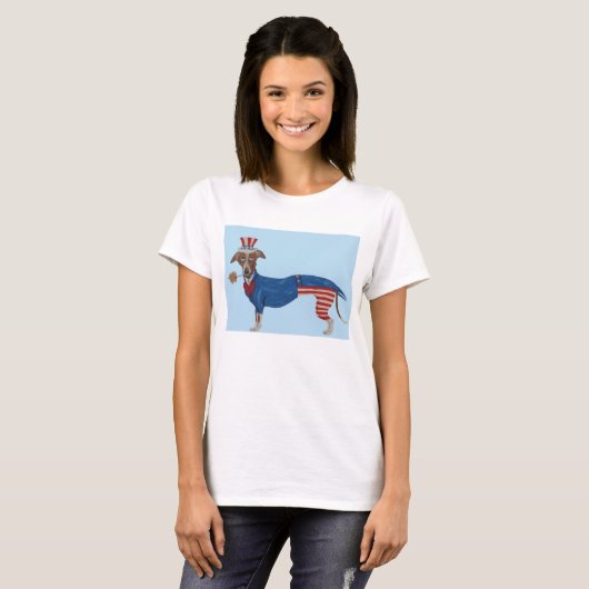 Greyhound Uncle Sam T-Shirt (Vorne ganz)