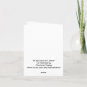 Greyhound und Jesus Original Hunde Art Note Card Karte (Rückseite)