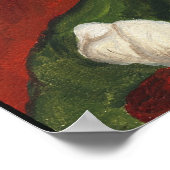 Greyhound und Santa Claus Hunde Kunst drucken Poster (Ecke)