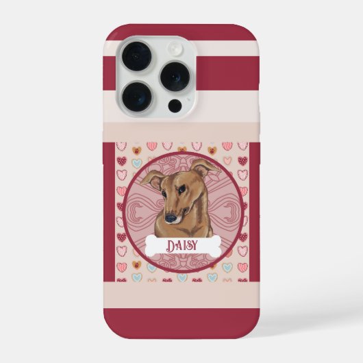 Greyhound Valentine Heart iPhone 11 Pro Case Hülle (Rückseite)