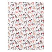 Greyhound Valentine Pattern Tableclout Tischdecke (Vorderseite)