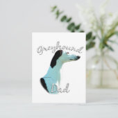 Greyhound-Vater 2 Postkarte (Stehend Vorderseite)