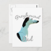 Greyhound-Vater 2 Postkarte (Vorne/Hinten)