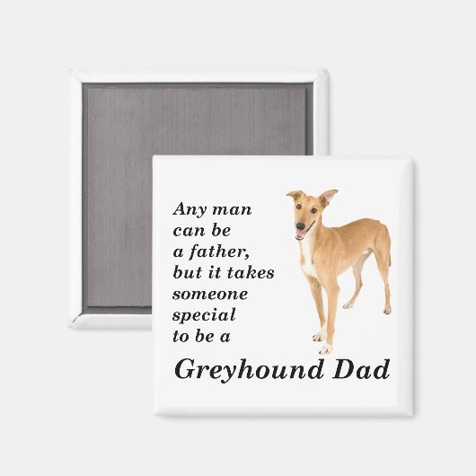 Greyhound Vater Magnet (Vorderseite/Rückseite)