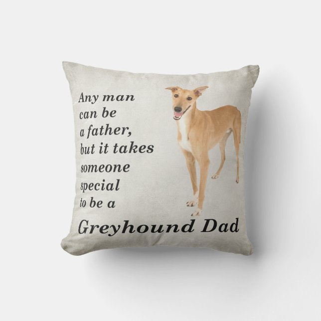 Greyhound Vater Pillow Kissen Für Draußen (Vorderseite)