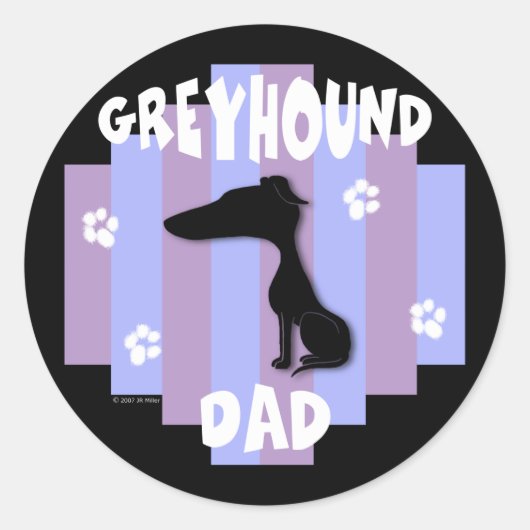 Greyhound Vater Stickers (Vorderseite)