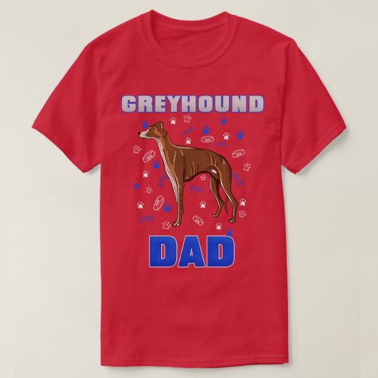 Greyhound Vater T-Shirt (Design vorne)