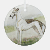 Greyhound von Hevener Ornament Aus Glas (Vorderseite)