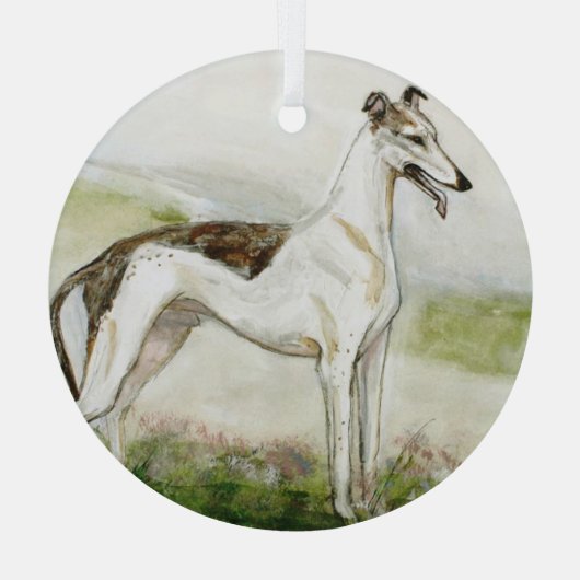 Greyhound von Hevener Ornament Aus Glas (Rückseite)
