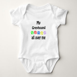 Greyhound Walks Design Baby Strampler