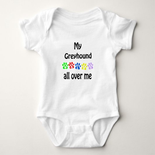 Greyhound Walks Design Baby Strampler (Vorderseite)