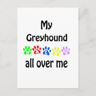 Greyhound Walks Design Postkarte