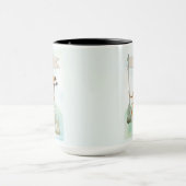 Greyhound Watercolor Personalized Dog Tasse (Zentrum)