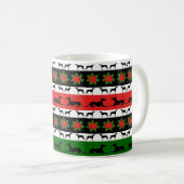 Greyhound Weihnachts-Silhouetten Kaffeetasse (VorderseiteRechts)