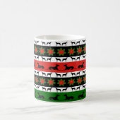 Greyhound Weihnachts-Silhouetten Kaffeetasse (Mittel)