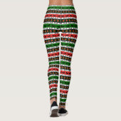 Greyhound Weihnachts-Silhouetten  Leggings (Rückseite)