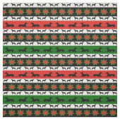 Greyhound Weihnachts-Silhouetten Stoff (Muster)