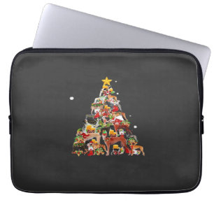 Greyhound Weihnachtsbaum Lichter Lustiger Hund Xma Laptopschutzhülle