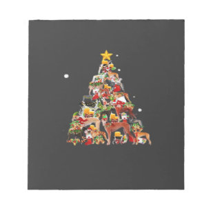 Greyhound Weihnachtsbaum Lichter Lustiger Hund Xma Notizblock